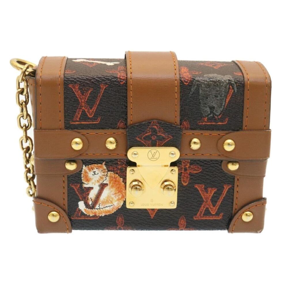 Louis Vuitton Monogram Catgram Essential Trunk Pouch Brown